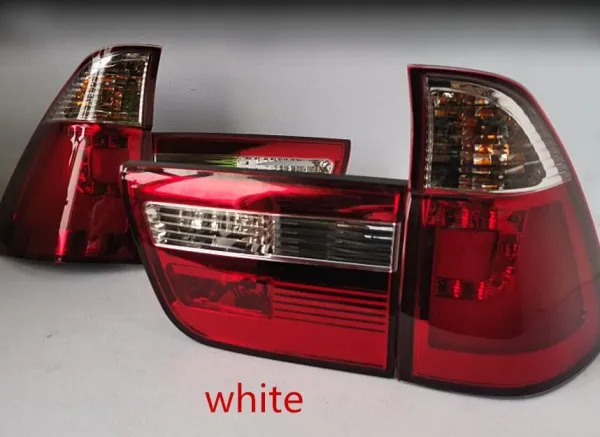 Qirun автомобильный Стайлинг для BMW X5 E53 1998-2003 светодиодная задняя лампа, тормозной светильник, дневной ходовой светильник, сигнальная противотуманная фара заднего хода - Цвет: white 2 pcs