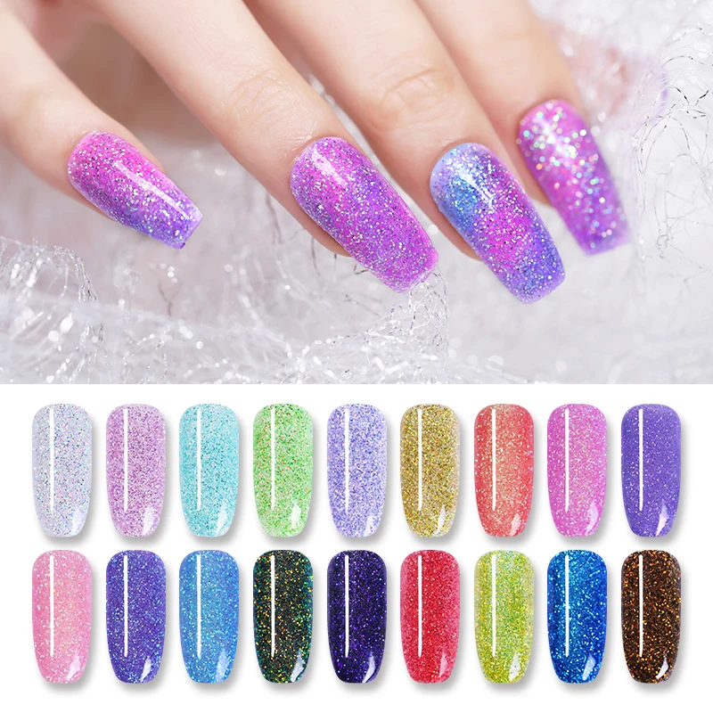 

NICOLE DIARY 10ml Dipping System Powder Holographic Chameleon Professional Nail Art Decorations Colorful Shiny Nail Manicure