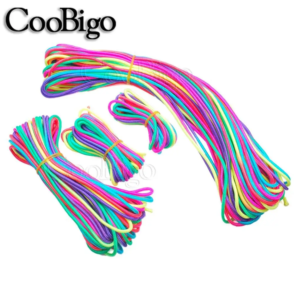 

Muit Size Rainbow Paracord Dia.3mm Rope Mil Spec Type III 7 Strand Parachute 550 Cord Lanyard Outdoor Camping Survival Kit