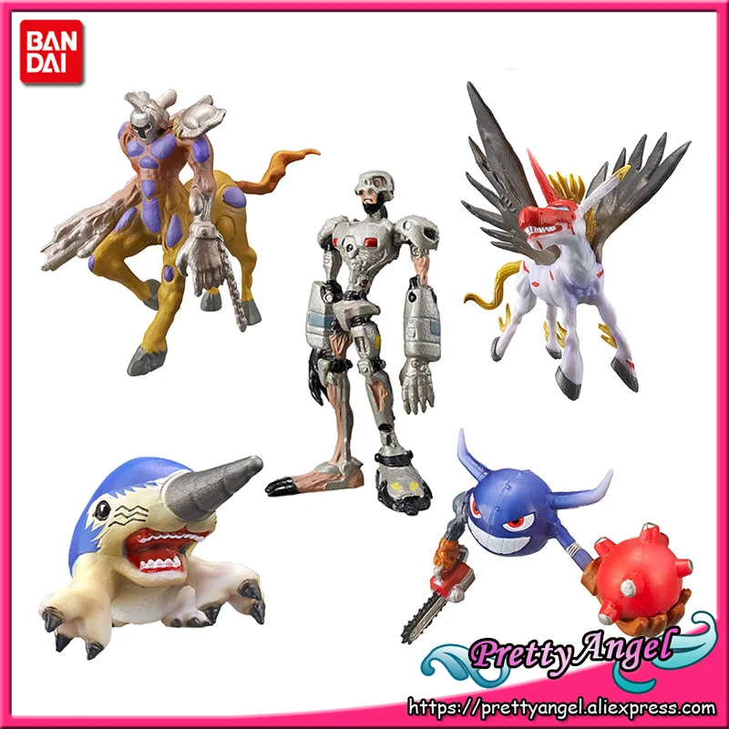 

PrettyAngel- Genuine Bandai 20th Anniversary Digimon Digital Monster Capsule Mascot Collection Ver. 6.0 Mini Figure Set of 5 PCS