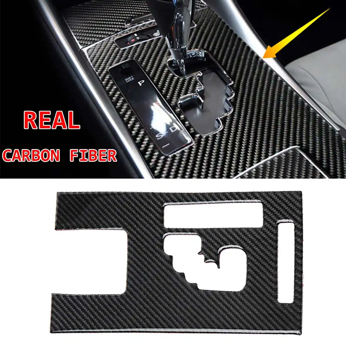 

NEW Rear Carbon Fiber Gear Shift Box Panel Cover Trim Decorative Sticker Frame Fit For LEXUS IS250/300 2006-2011