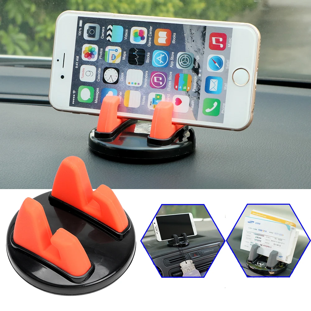 

Car Accessories Interior Phone Holder Ornament 360 Rotation PC+Silicone Wear Resistant Dashboard Decoration Universal for GPS