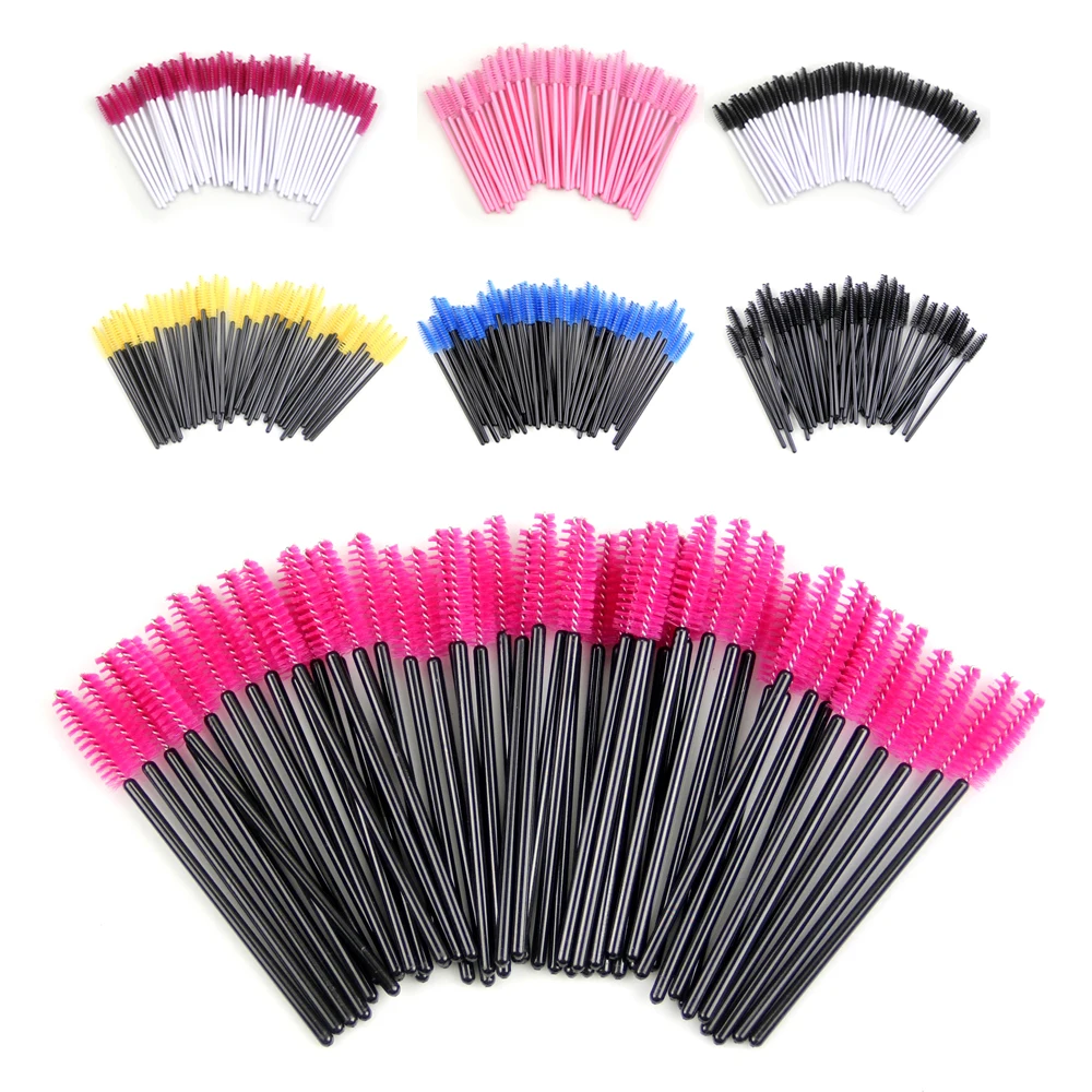 50Pcs Eyelash brushes Makeup brushes Disposable Mascara Wands Applicator Spoolers Eye Lashes Cosmetic Brush Makeup Tools