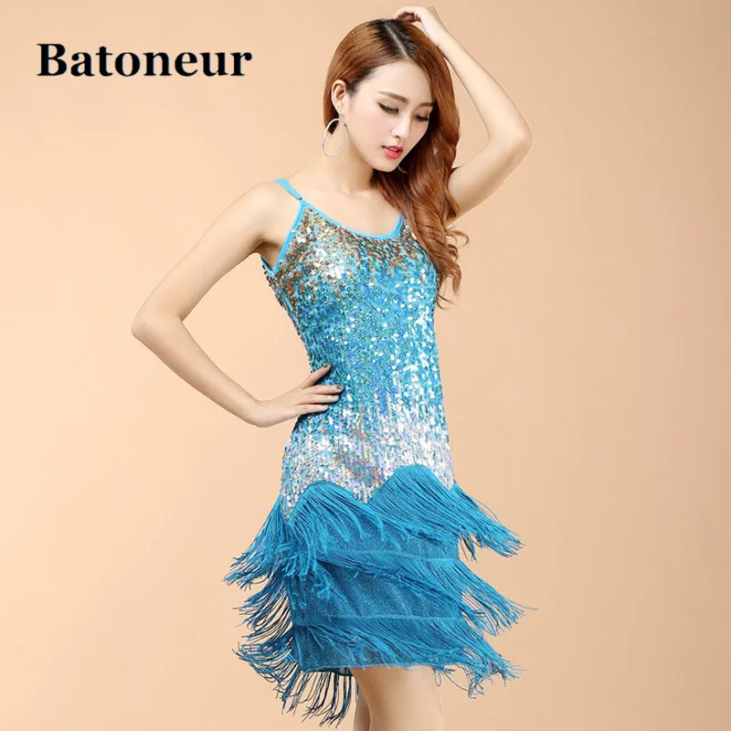 Bling-de-las-mujeres-Del-Vestido-de-Baile-Latino-Sexy-Rainbow-Color-Club-de-Deslizamiento-Gradual (2)