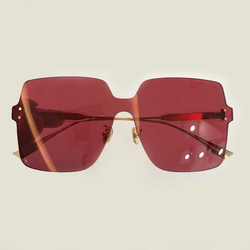 

Square Women Sunglasses Brand Designer Rimless UV400 Protection Shades with Box Oculos De Sol Feminino Retro Fashion Shades