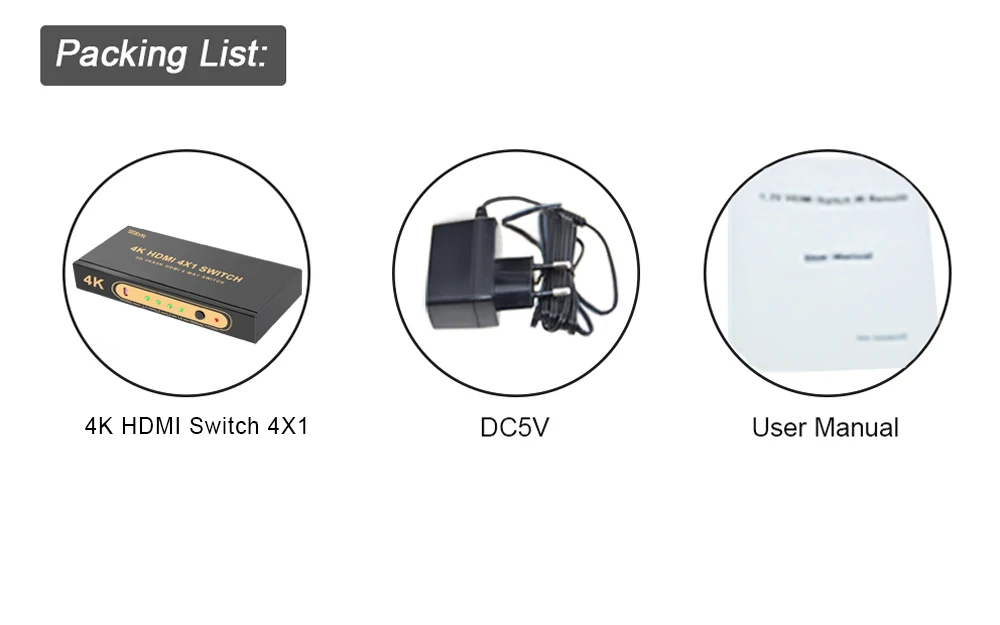 SGEYR 4 порта HDMI переключатель сплиттер 4x1 HDMI коммутатор 4k x 2K 4 в 1 поддержка 4K x 2K 1080p 4K с ИК дистанционное управление, разъем HDMI адаптер