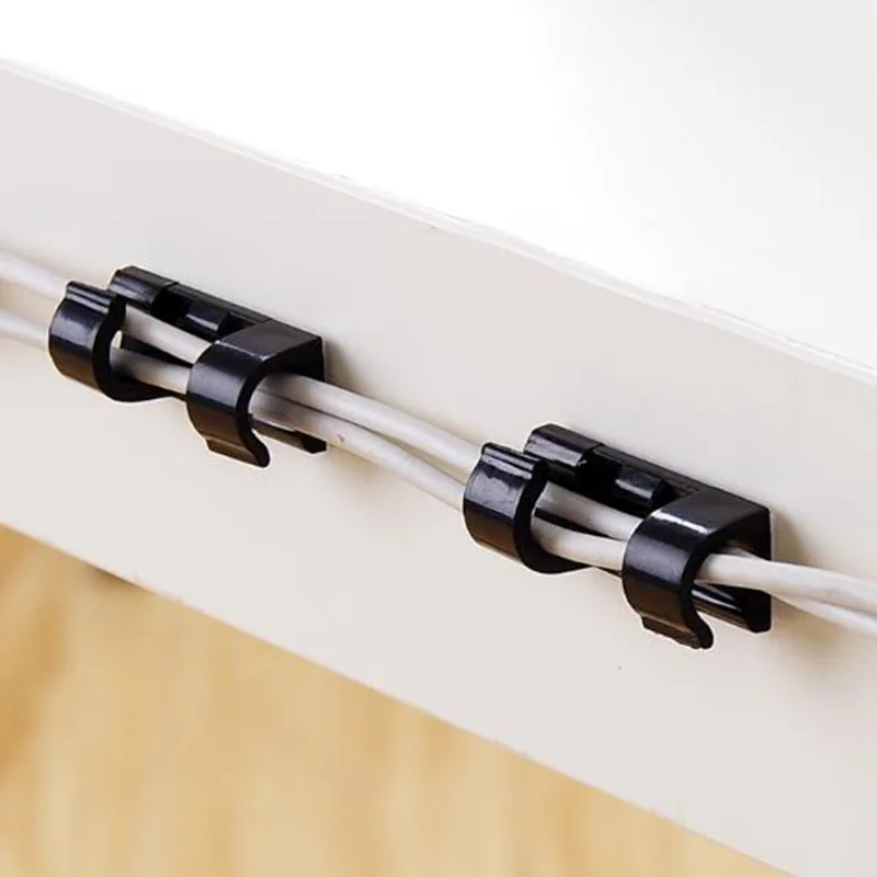 Зажимы для кабелей 10 шт./Лот органайзер зажимы рабочего стола и рабочей станции