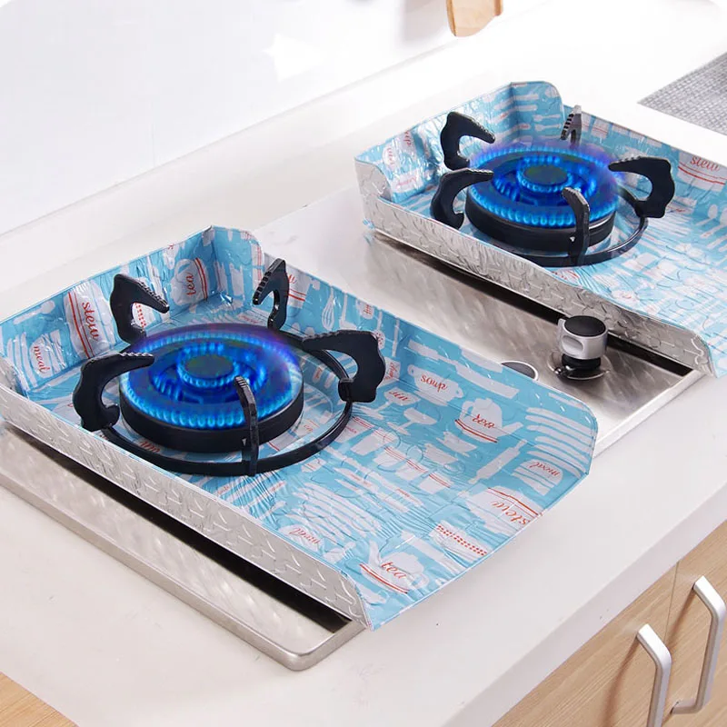 

4Pcs Reusable Easy Clean Gas Stove Protector Cover Non Stick Burner Liner Dishwasher Safe Kitchen Cleaning Tools