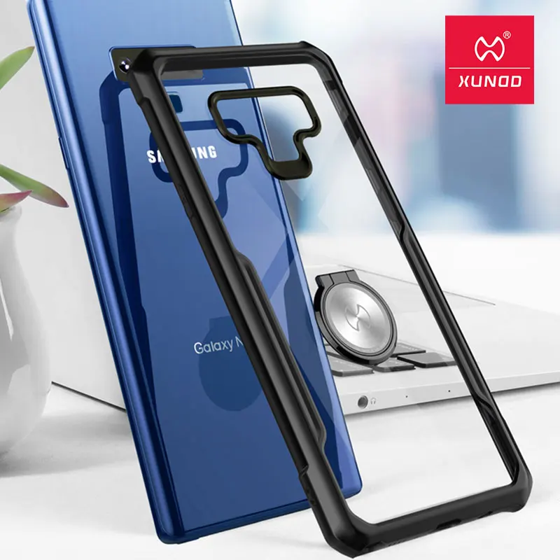 

for Samsung Galaxy Note 9 10 10+ XUNDD Transparent Phone case with Ring Holder stand Silicon protective case