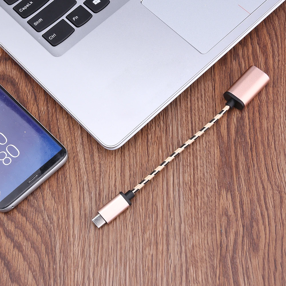 Powstro Тип C USB 3,0 кабель Алюминий нейлон, хлопок сетки адаптер OTG нам B3.0 Тип C кабель для передачи данных USB соединительный кабель