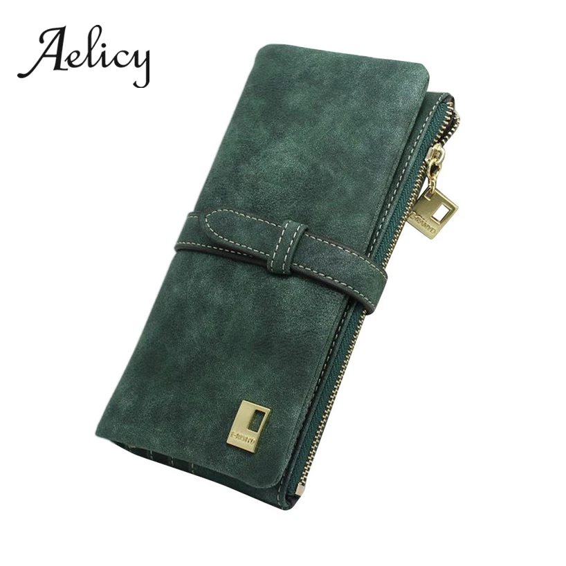Online Aelicy Retro Rope Lock Long Wallet Women Bifold Zipper Aelicy Retro Rope Lock Long Wallet