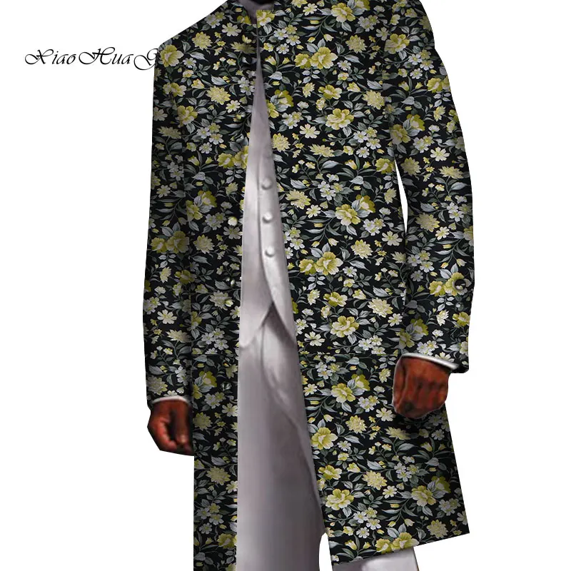 Мужской Блейзер длинный необычный Африканский мужской костюм куртка Дашики Топы пальто Блейзер с цветами Свадебное платье Костюм Повседневный WYN658 - Цвет: 8