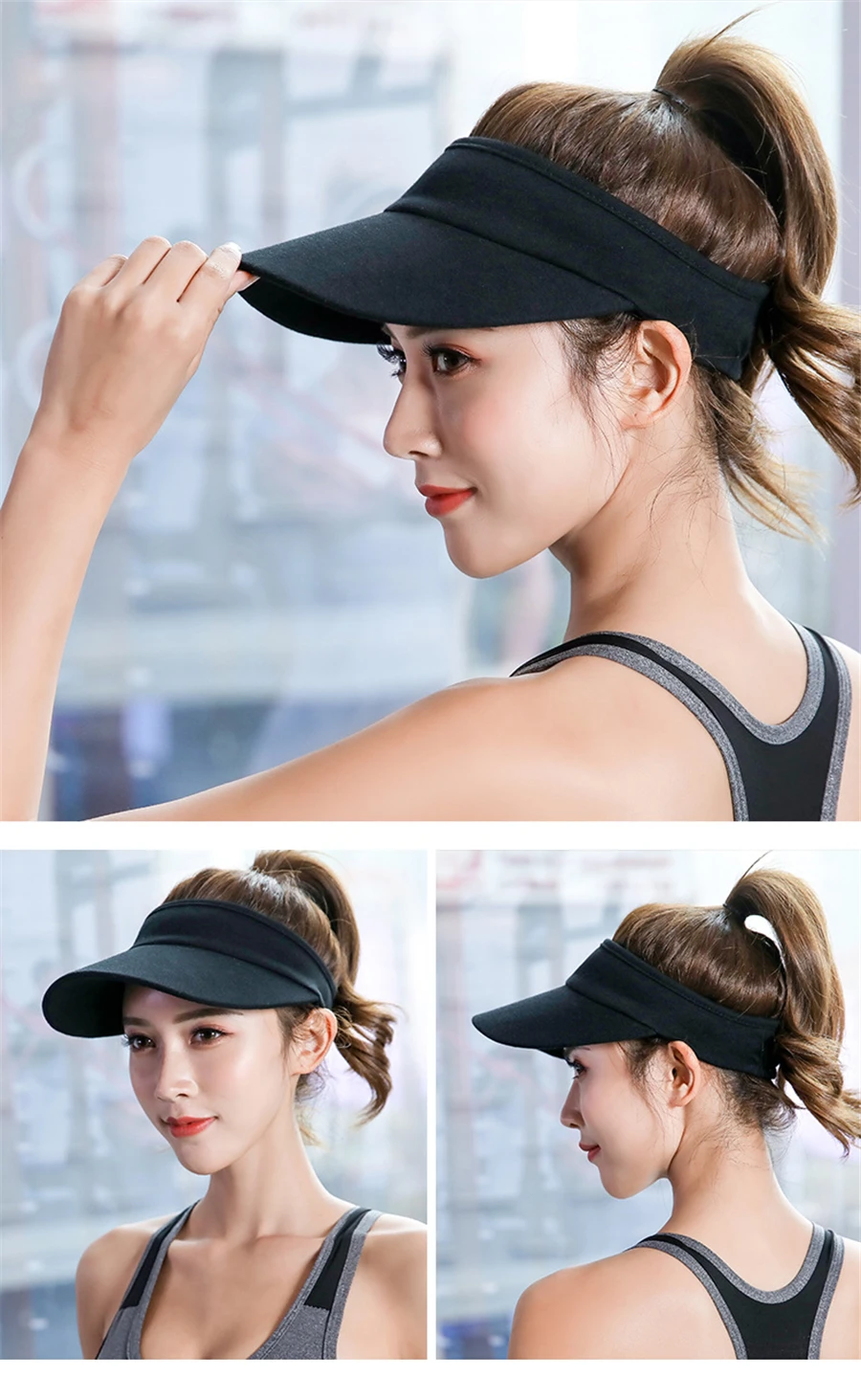 women-men-outdoor-running-Cap-Sport-Marathon-visor-cap-For-Tennis-Golf-Offer-Vacuum-Top-Visor-Cap-Women's-Sunblock-Hats (7)