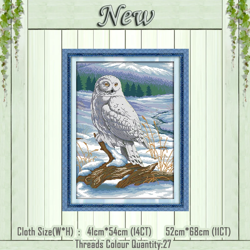 

Snow eagle animal diy decor painting counted printed on the canvas DMC 11CT 14CT kits DIY Cross Stitch embroidery needlework Set