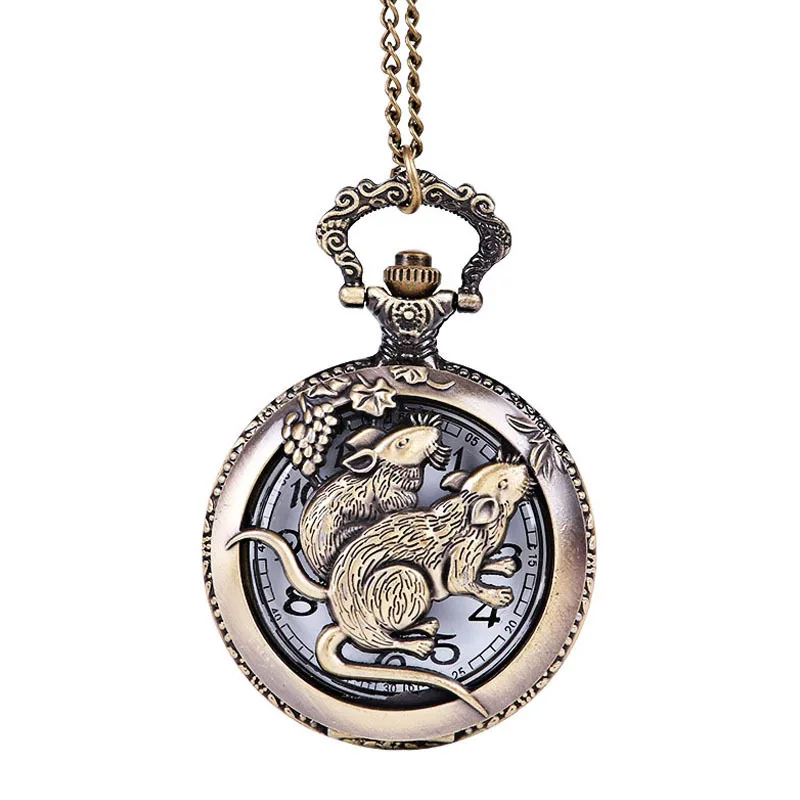 Ретро Классические бронзовые кварцевые карманные часы винтажные Ретро полые металлический чехол Флип брелок цепи подвески "Часы" для мужчин и женщин Подарки
