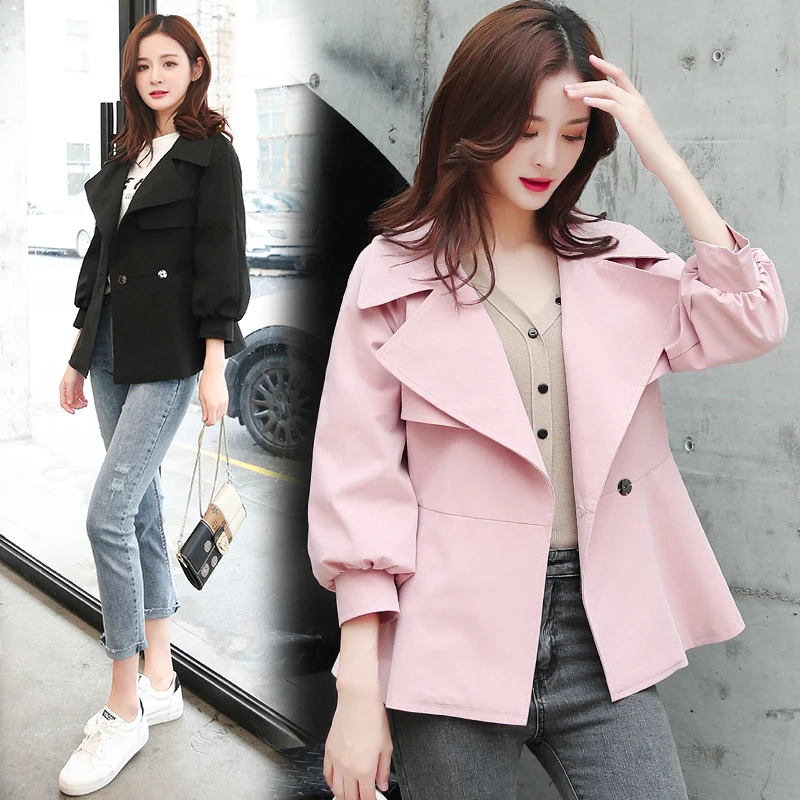 Bri Casaco Feminino 2019 Short Trench Coat For Women Autumn Spring Women's Windbreaker Outwear Trench Female Bri Casaco Feminino 2019 Short Trench Coat For Women Autumn Spring Women's Windbreaker Outwear Trench Female