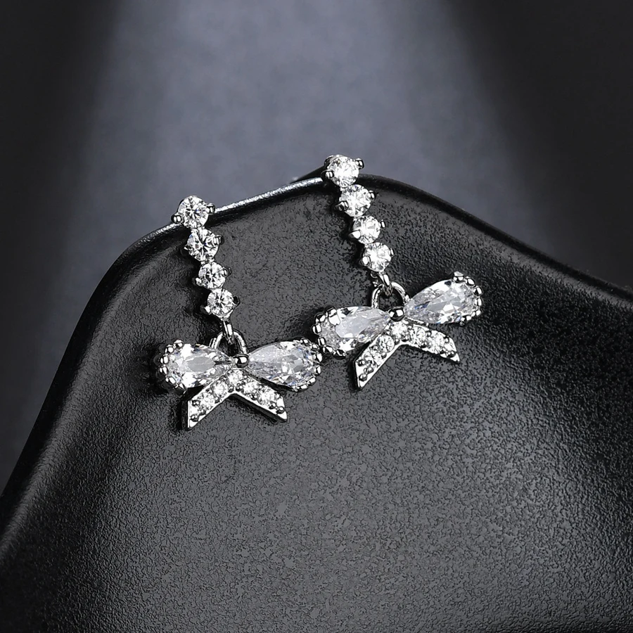 11.11 High Quality Nickel Free Lead Plating Crystal Zircon Earrings for