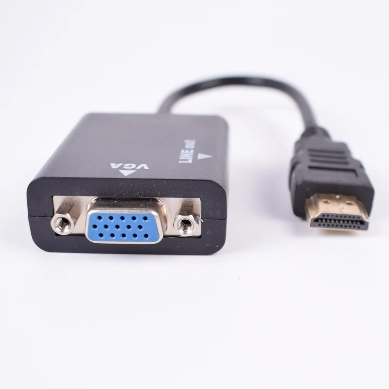 Конвертер HDMI в VGA адаптер 1080P Папа с аудиокабелем для HD ТВ ноутбук XBOX TV Box|Кабели HDMI|