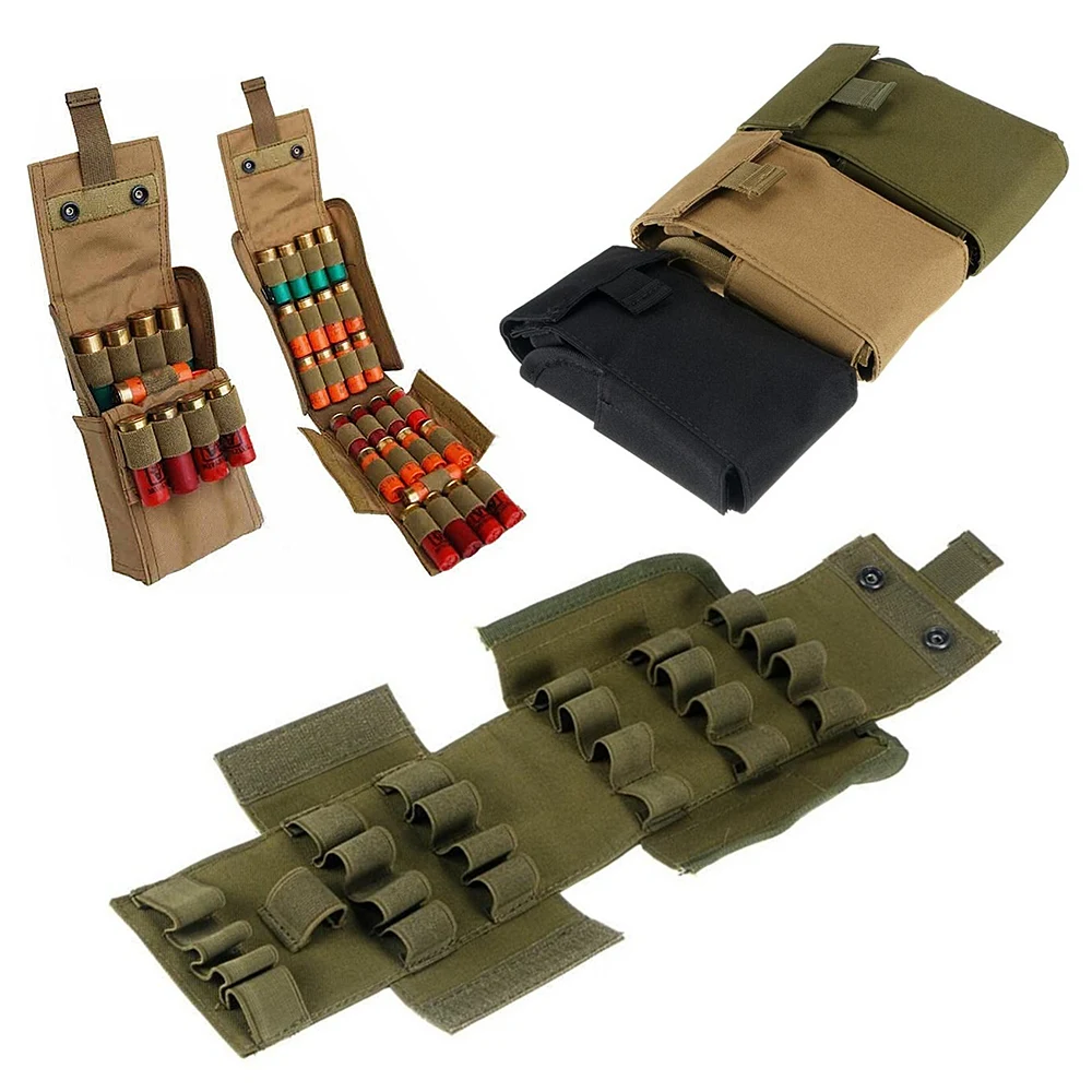 

FIRECLUB Hunting Ammo Bags Molle 25 Round 12GA 12 Gauge Ammo Shells Reload Magazine Pouches Molle Military Tactical Bag