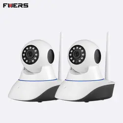 Fuers 2 шт. 2MP 1080 P Full HD Крытый беспроводной домашней безопасности Wi Fi наблюдения IP камера Ночное Видение Поддержка 64 Гб TF карты