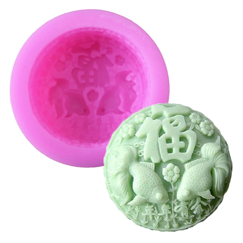 

Silicone Fish Every Year Handmade Clay Model Shaped Die Fondant Cake Baking Chocolate Biscuit Molding Diy Food Styling Tool