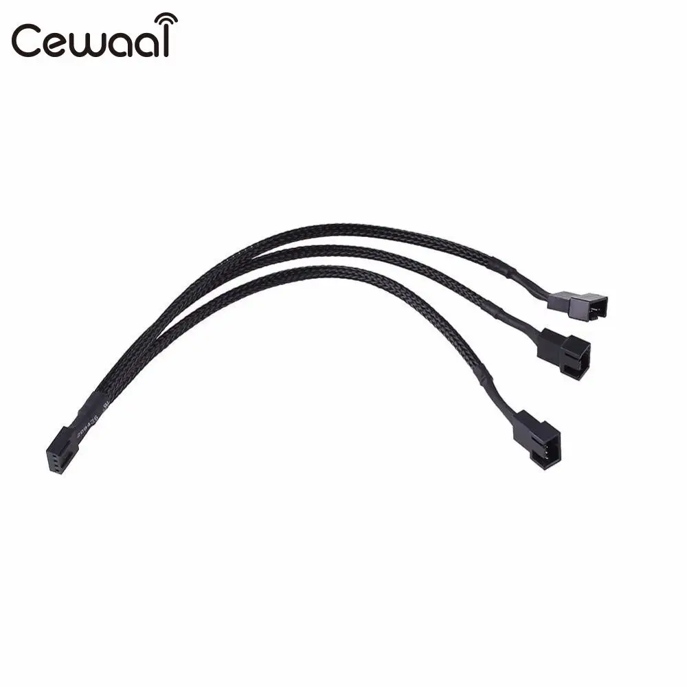 CEWAAL Chassis motherboard CPU4 pin PWM fan extension cord Power cord