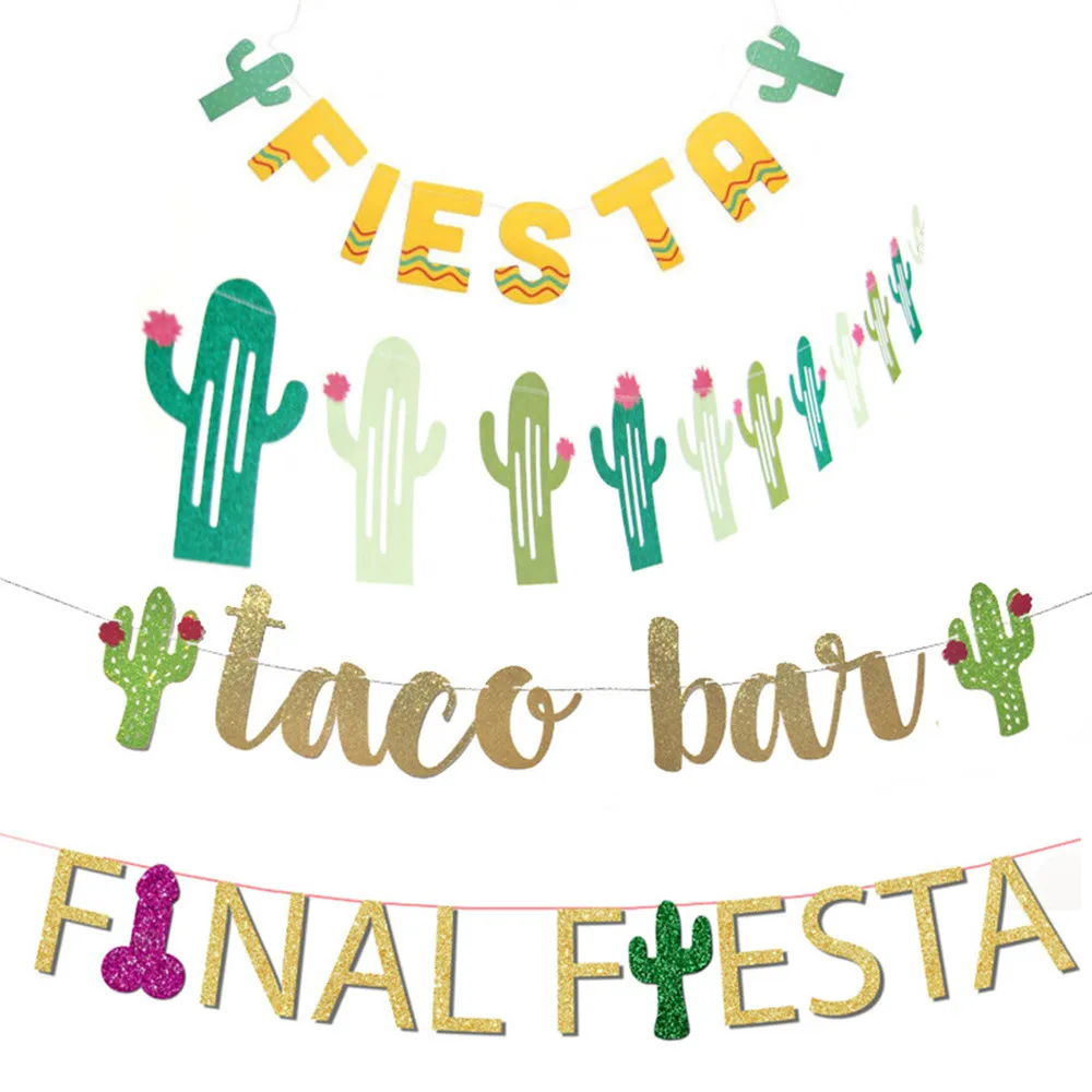 

Wedding Decorations Glitter Final Fiesta Banner Bridal Shower Bride To Be Bachelorette Party Supplies Mexican Hen Party Decor
