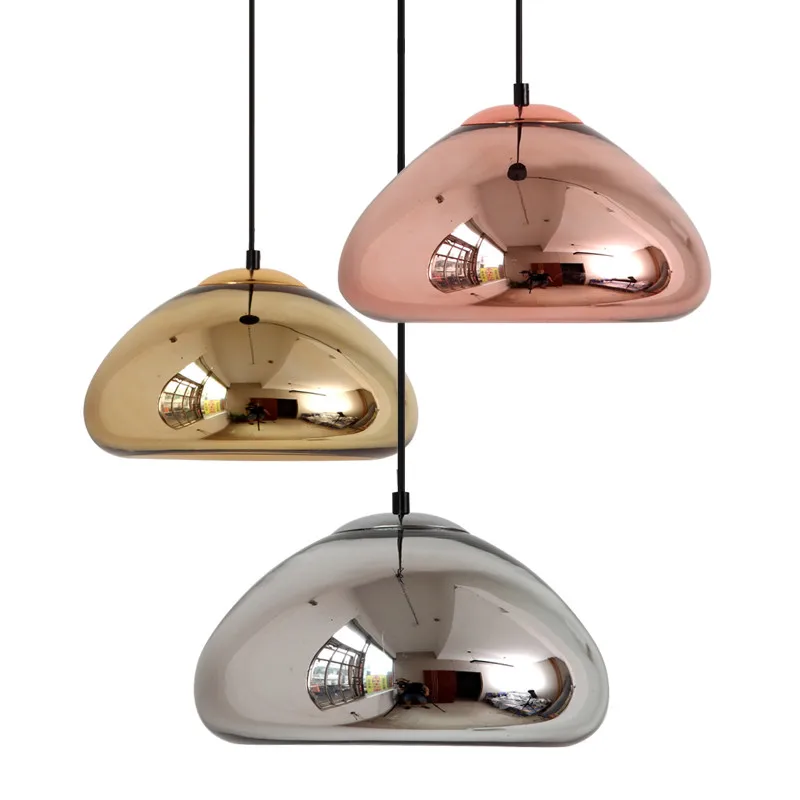 Маленький размер серебряный золотой brozen стеклянный подвесной светильник для