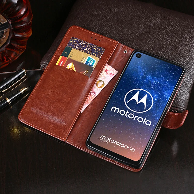 Чехол для Motorola Moto One Vision откидной Магнитный кошелек кожаный чехол телефона OneVision
