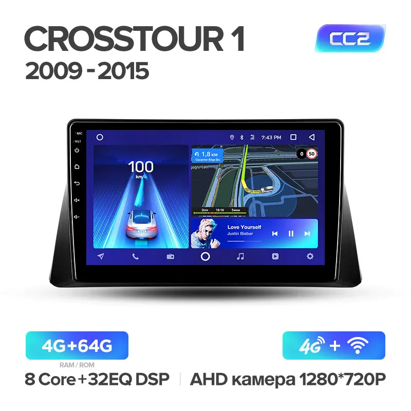 TEYES CC2 Штатная магнитола для Хонда Кросстур 1 Honda Crosstour 1 TF 2009 2010 2011 2013 Android 8.1, до 8-ЯДЕР, до 4+ 64ГБ 32EQ+ DSP 2DIN автомагнитола 2 DIN DVD GPS мультимедиа автомобиля головное устройство - Цвет: Crosstour CC2 64G