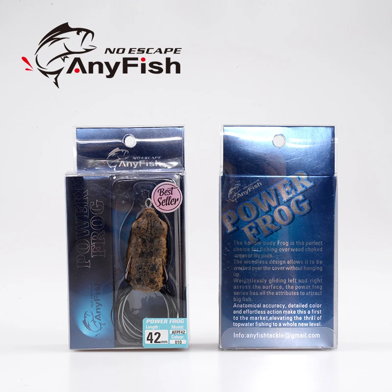 Рыболовная приманка ANYFISH POWER FROG 3,7 см/6,2 г 4,2 см/7,5 г лягушки Мягкая приманка топвотер приманка плавающая приманка искусственная приманка