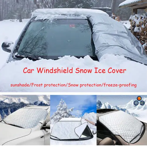 

All Season Outdoor Car Windshield Snow Rain Cover Ice Frost Sunshade Protector Tarp Magnetic 190X95CM