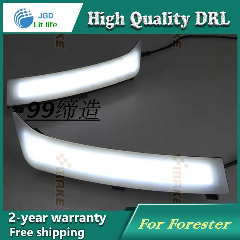 

Free shipping !12V 6000k LED DRL Daytime running light case for Subaru Forester 2013 fog lamp frame Fog light Car styling