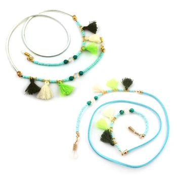 

NoEnName_Null 2019 New Reading Glasses Chain Holder Fashion Sunglasses Beads Tassel Neck Strap Necklace