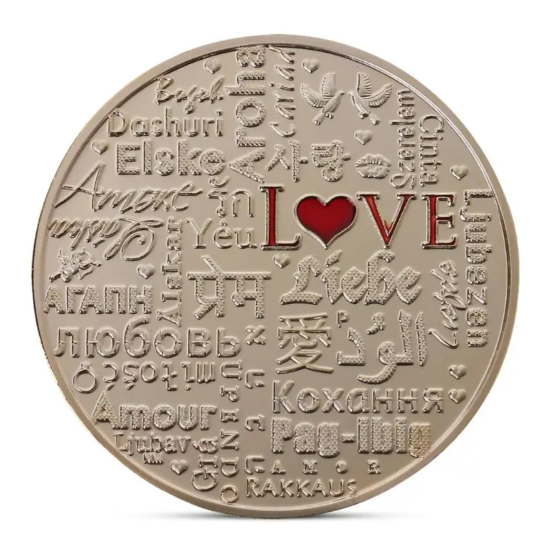 

Lovebirds LOVE Commemorative Coin Collection Gift Souvenir For Valentine's Day