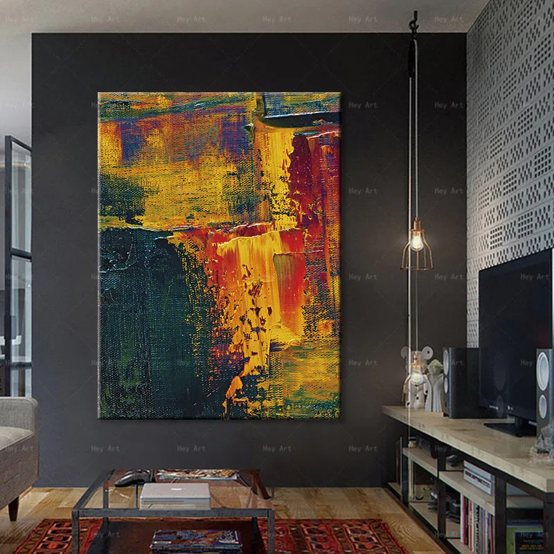 

Abstract canvas painting posters and print modern decor wall art pictures for living room bedroom