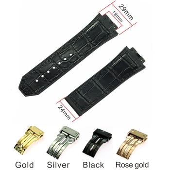 

High quality 29mmx19mm leather and silicone strap for KING POWER 48mm watch strap bracelet watchbands Accessories