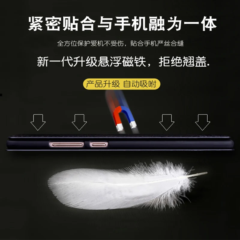 Чехол с открытым окном для Huawei honor 9 роскошный чехол из натуральной кожи откидной