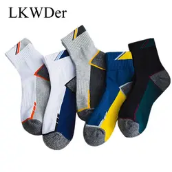 LKWDer 5 пар для мужчин s носки для девочек Meias осень зима толстые полотенца дно утолщаются петли тянуть хлопок трубки Лоскутное Модные