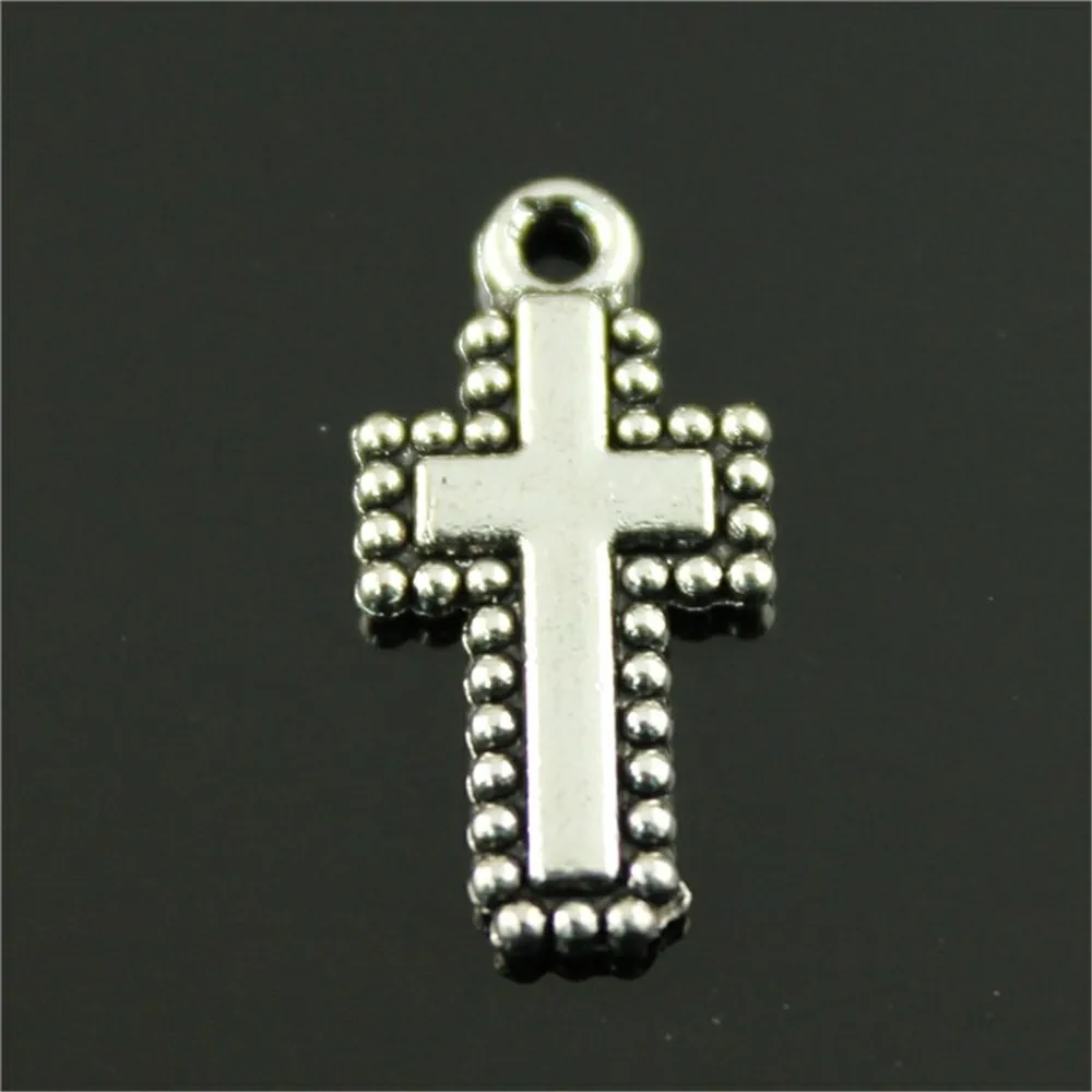 www.neverfullmm.com : Buy 20pcs Diy Cross Charm Small Cross Charm Mini Cross Antique Silver Charms ...