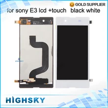 Tested Replacement Display For Sony Xperia E3 LCD D2203 D2206 Screen With Touch Black White AAA Quality 1 Piece Free Shipping