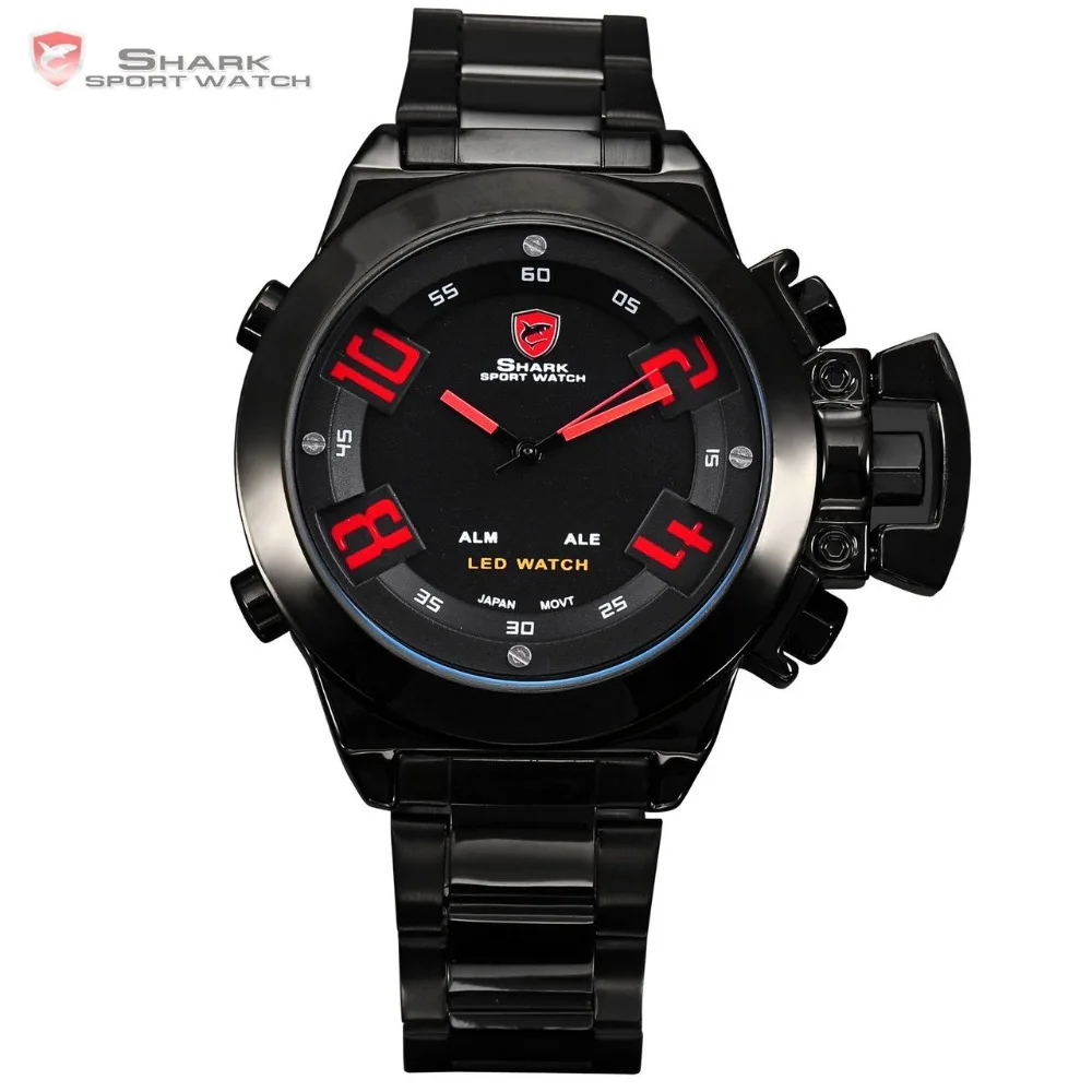 Great White SHARK Sport Watch Big Analog Digital LED Dual