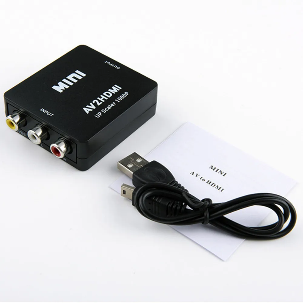  AV Al Convertitore di HDMI RCA A HDMI Audio Video Box Adattatore RCA AV/CVSB L/R 1080P HDMI2AV Supp