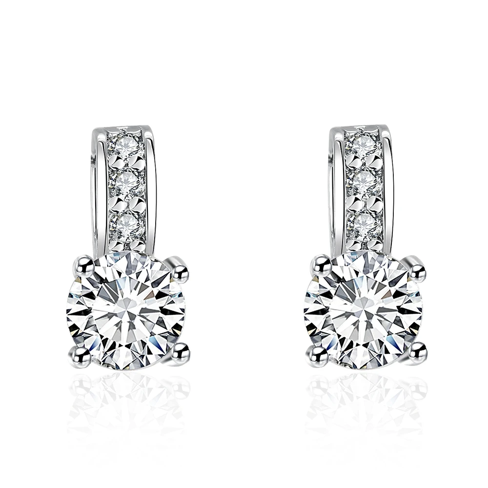 

AAA Zirconia Crystal Party Stud Earrings Fashion Engagement Wedding Ladies Women Jewelry Brincos Boucle Oreille Bijoux Femme