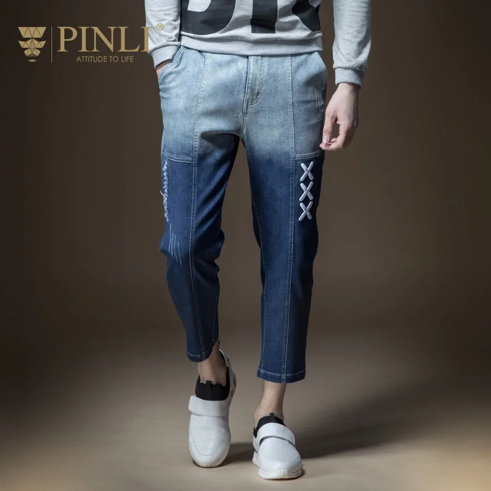 

2019 Mid Pencil Pants Pinli New Top Sale Autumn Men Leisure Slim Contrast Color Ankle-length Pants,men Pencil Jeans B181416481