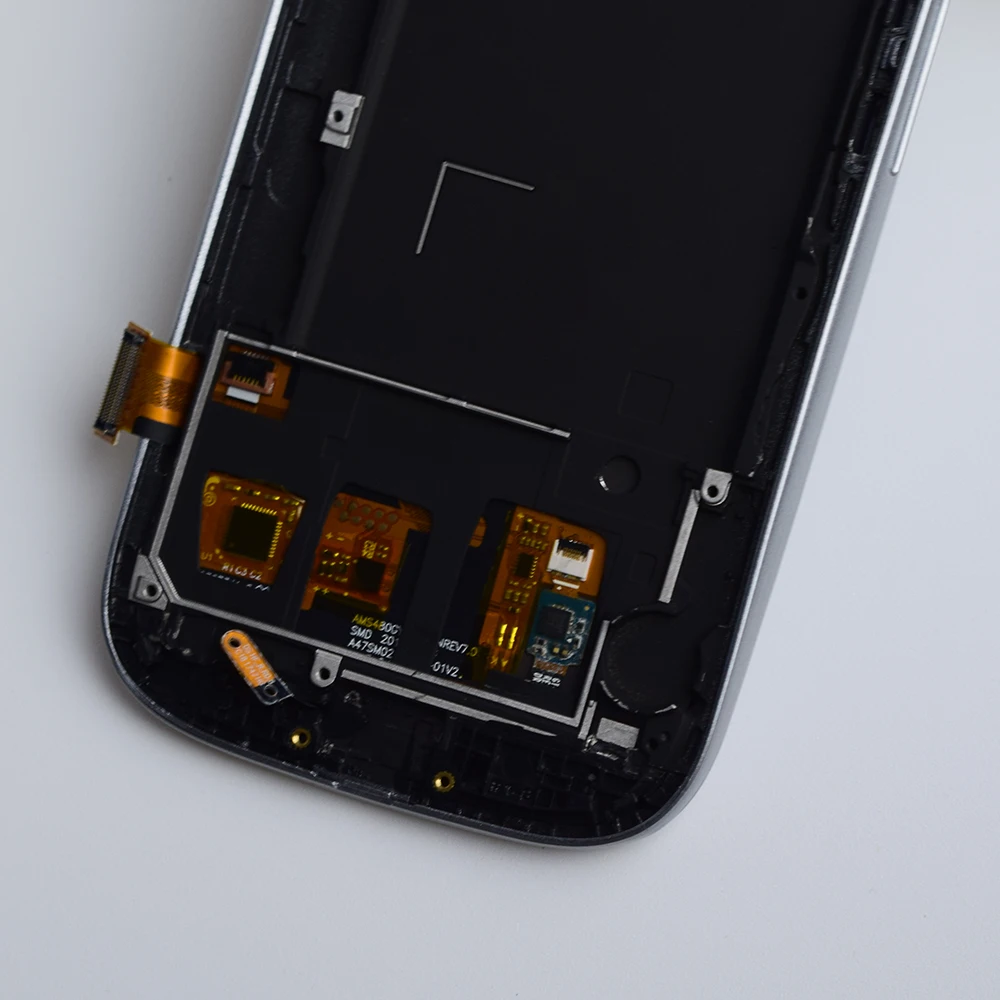 Для samsung Galaxy S III S3 I9300 I9301 I9305 I535 I747 9300I сенсорный экран стекло+ панель ЖК-дисплея в сборе+ рамка