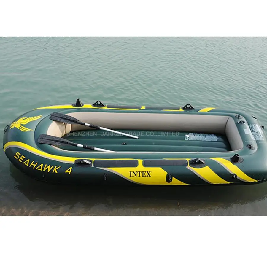 inflatable boat rowing boat fishing boat 4person for drifting with oars,pumps,and carry bag