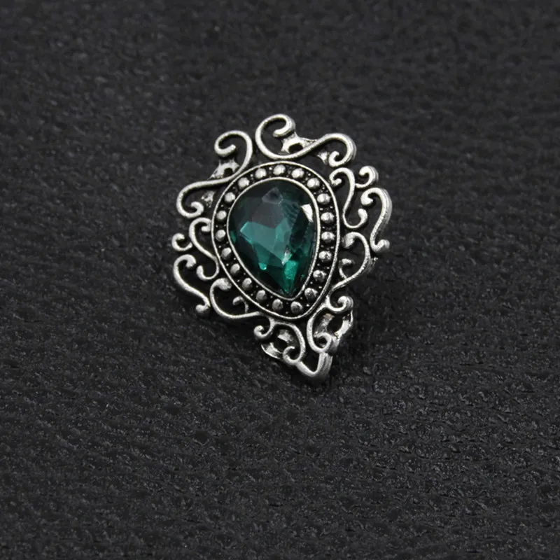 Романтический Падение Форма Брошь Pin Античная Кристалл Rhinestone Металла Старинные