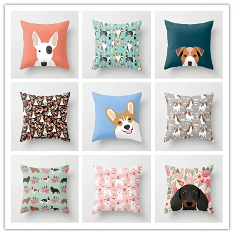

45cm*45cm pet dog polyester/cotton throw pillow covers couch cushion cover home decorative pillows