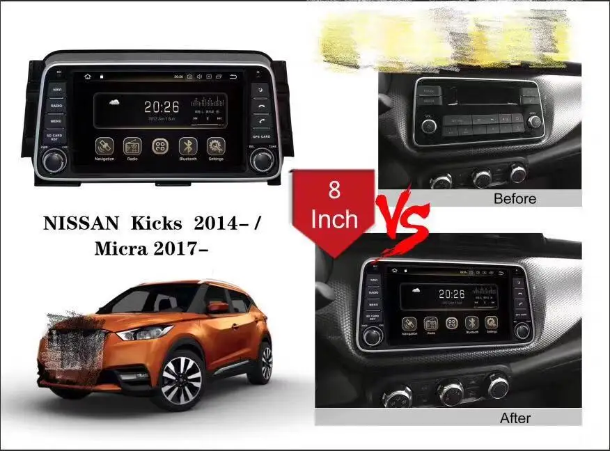 Автомобильный мультимедийный плеер Chogath система android автомобильный gps для Nissan Kicks